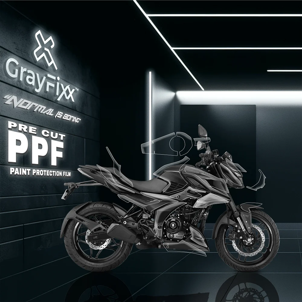 Pre-Cut PPF(Paint Protection Film) Compatible with Pulsar N160/N250 | TPU(Thermoplastic Polyurethane), Water Proof, 3X Layer, Scratch Resistant